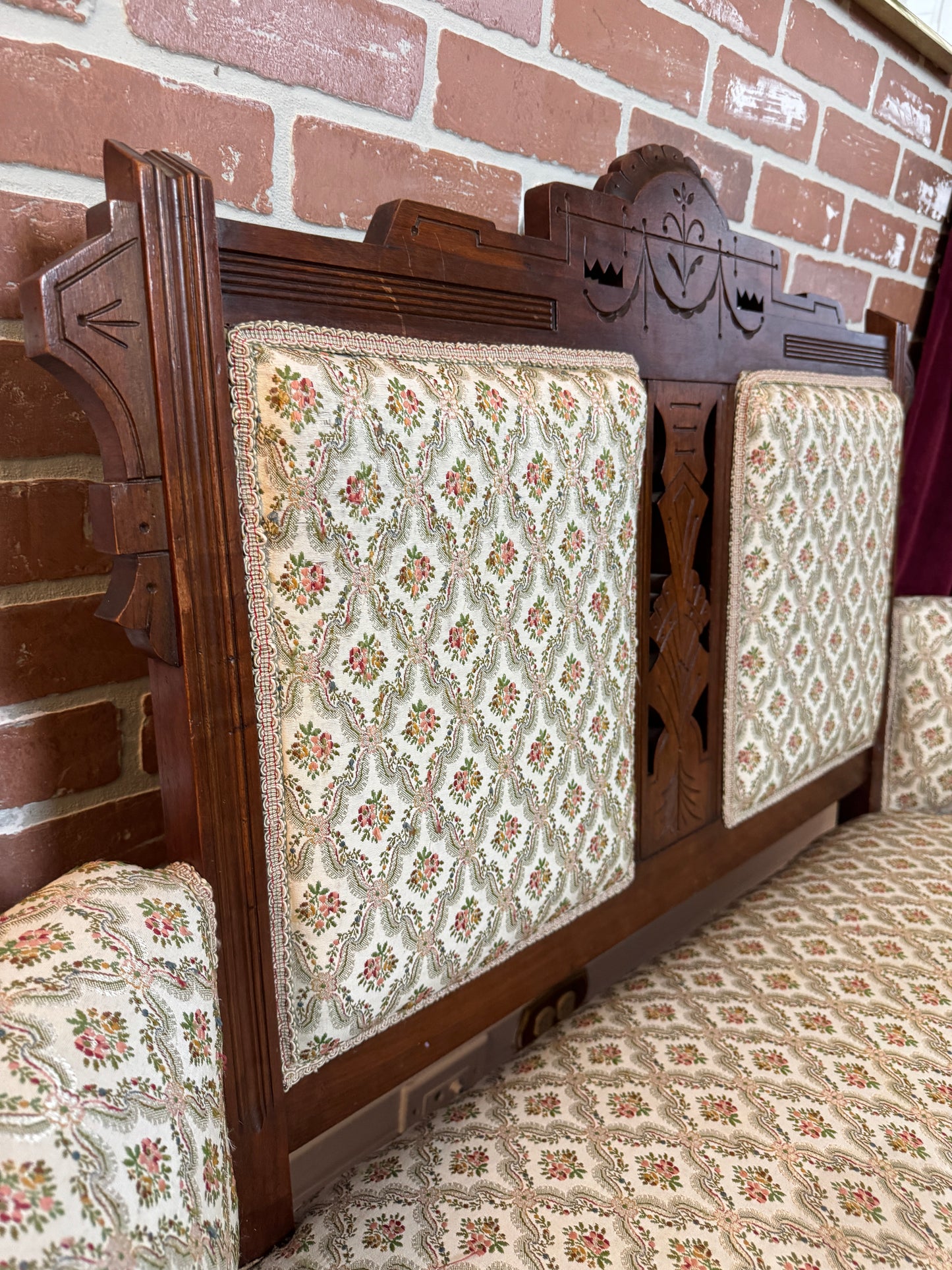 Antique Eastlake Settee Loveseat