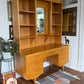 Vintage MCM Style Oak Desk & Hutch