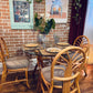 Vintage Rattan 4 Piece Dining Set