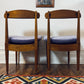 Pair of Vintage Solid Walnut Dining Chairs with Articulating Backrests | Mid-Century Modern