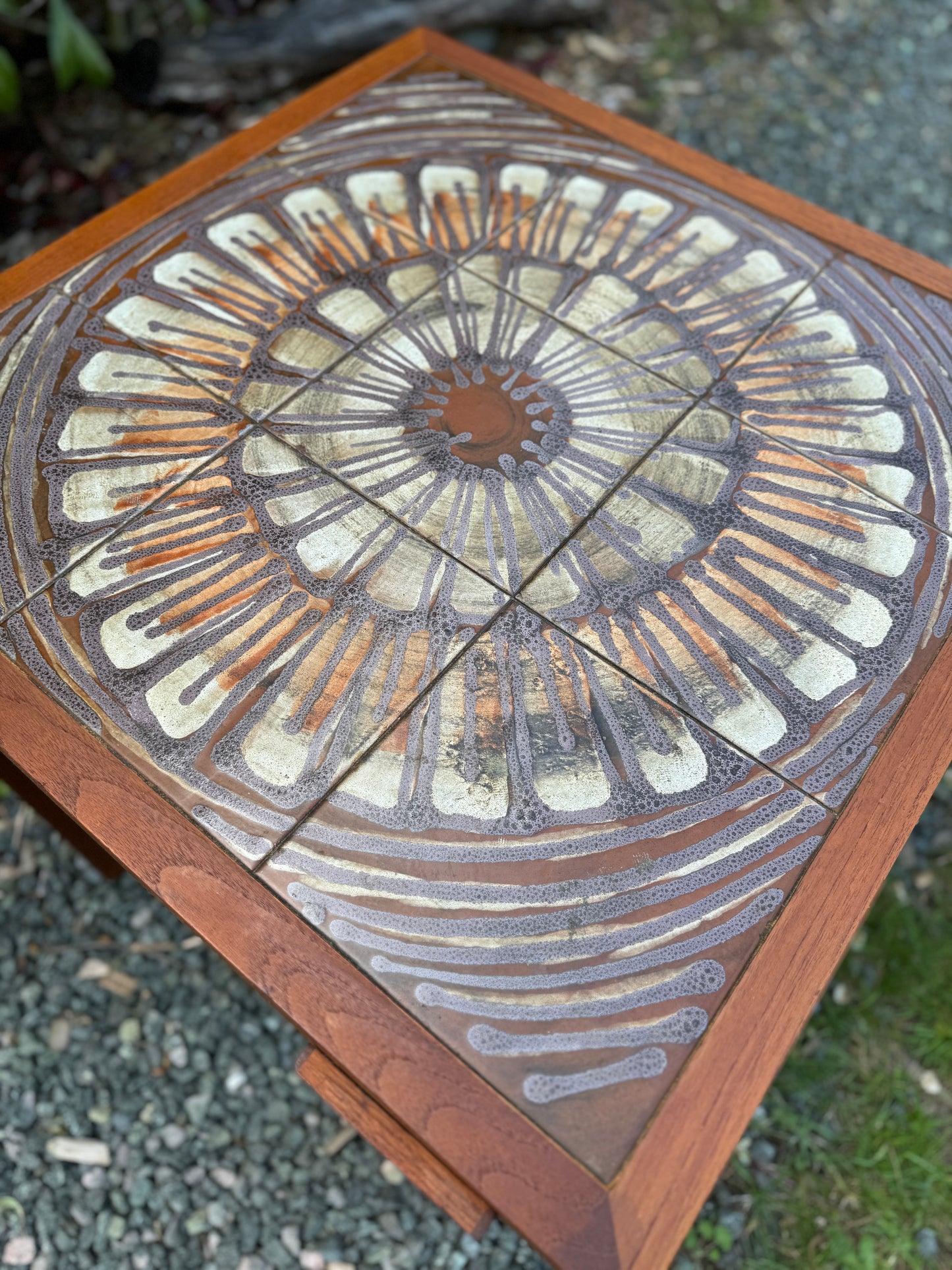 Beautiful Teak Tile Coffee Table