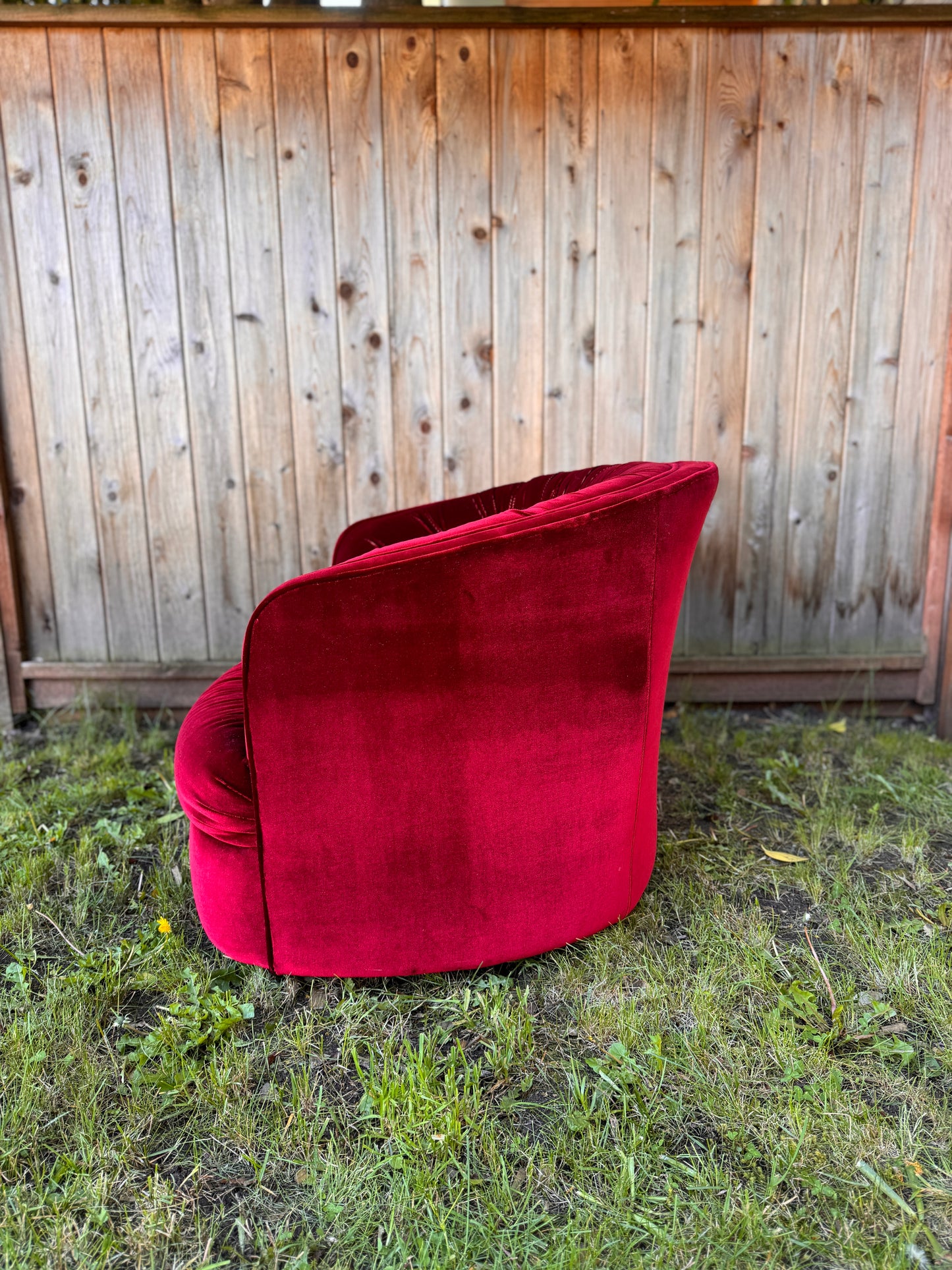The Ripe Cherry Swivel Armchair