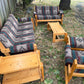 Vintage Solid Pine Southwestern Style 6 Piece Living Room Set