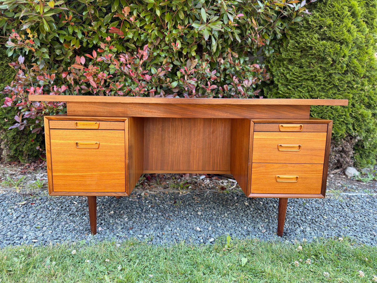Vintage Executive Teak Desk