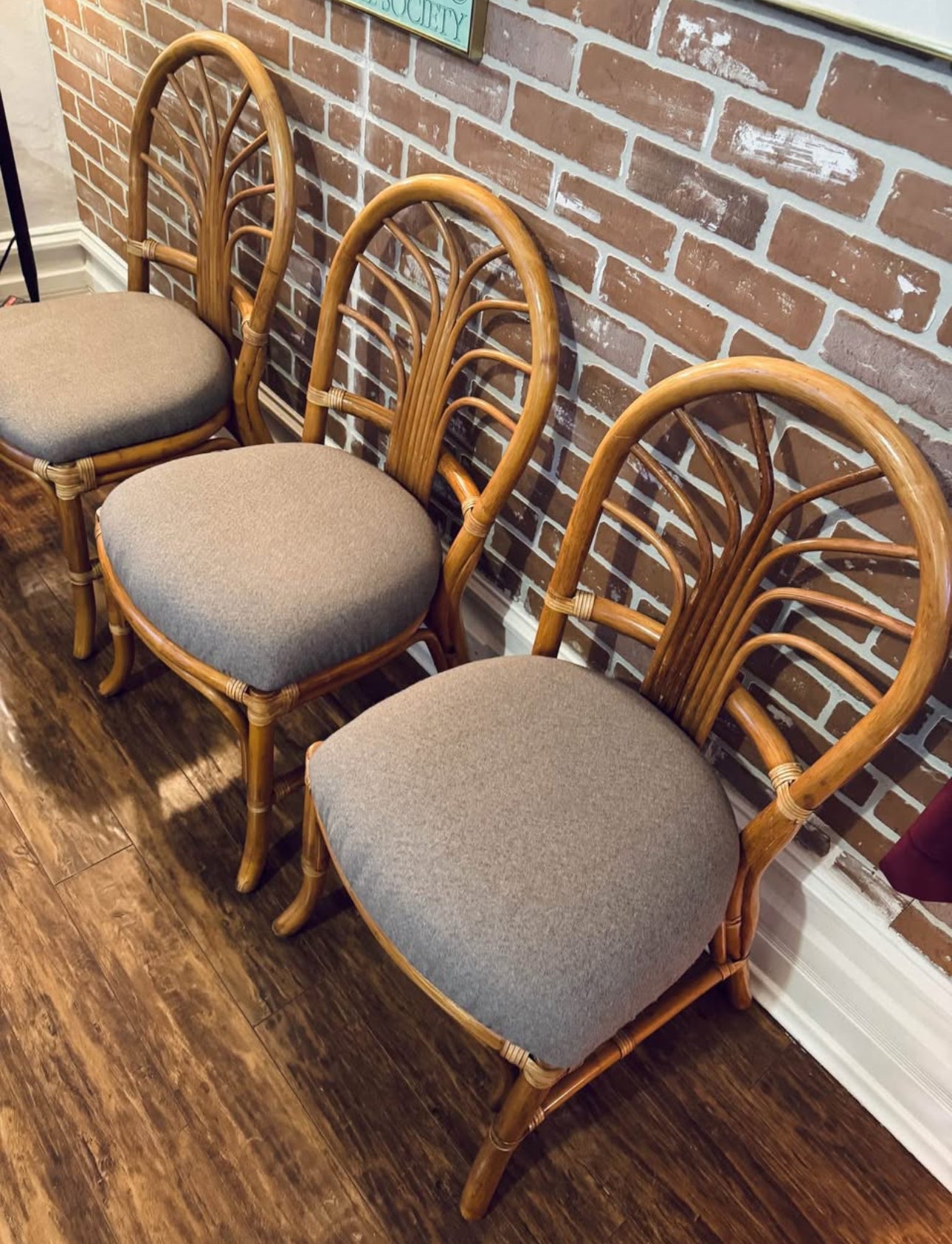 Vintage Rattan 4 Piece Dining Set