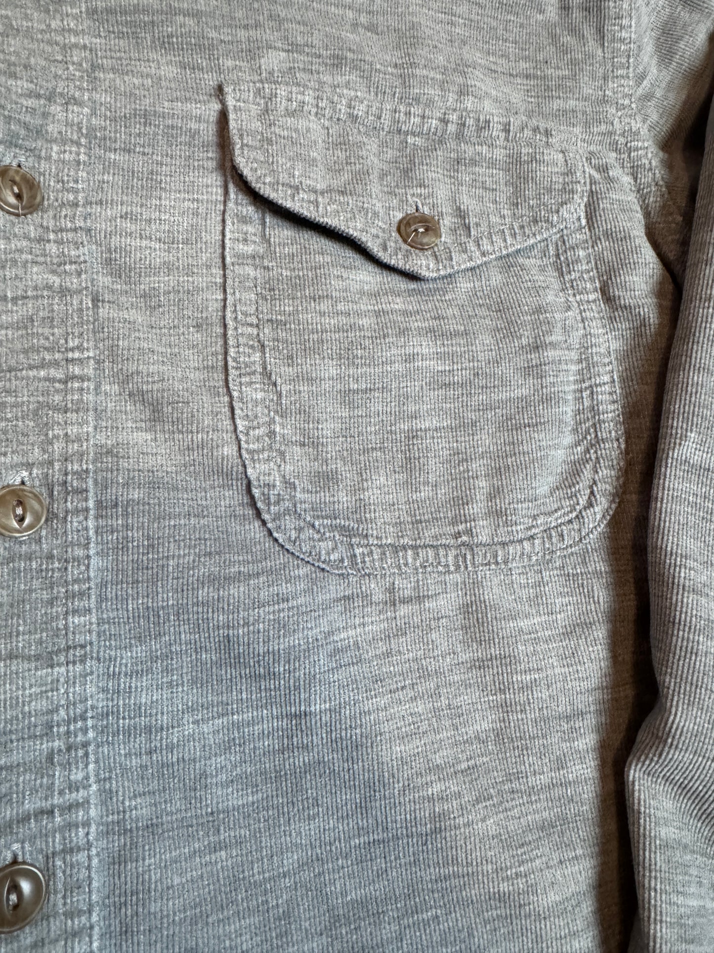 Vintage Grey Corduroy Flannel Shirt