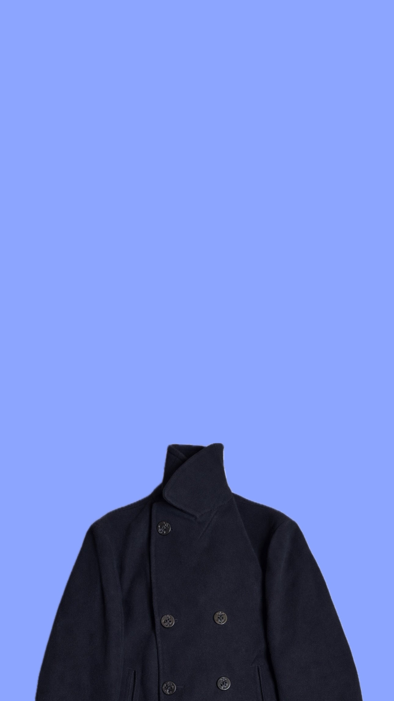 Vintage 60s US Navy Kersey Wool Pea Coat 36R