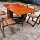 Mid-Century Modern Drop Leaf Table and Chairs