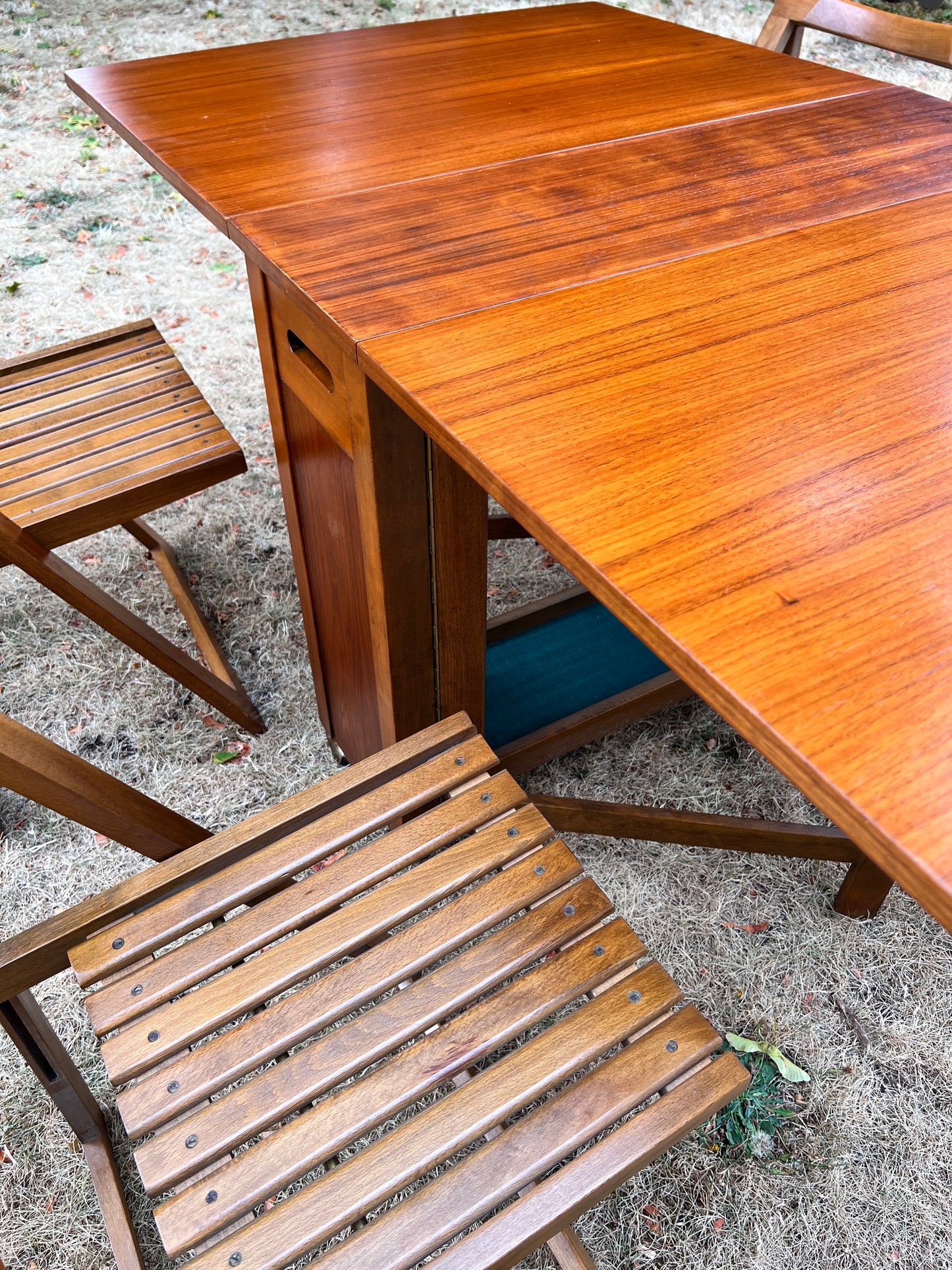 Mid-Century Modern Drop Leaf Table and Chairs