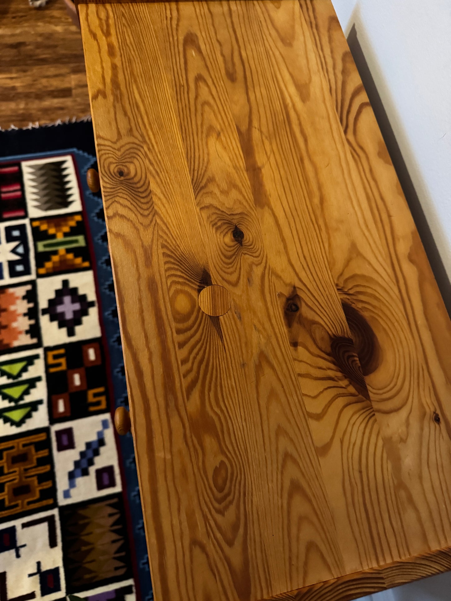 Vintage Solid Pine 3-Drawer Chest / Dresser – Scandinavian Style