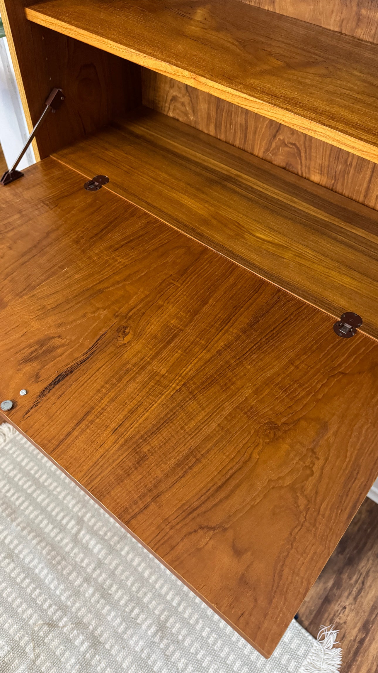 Vintage Teak Bar Cabinet w/ Shelves