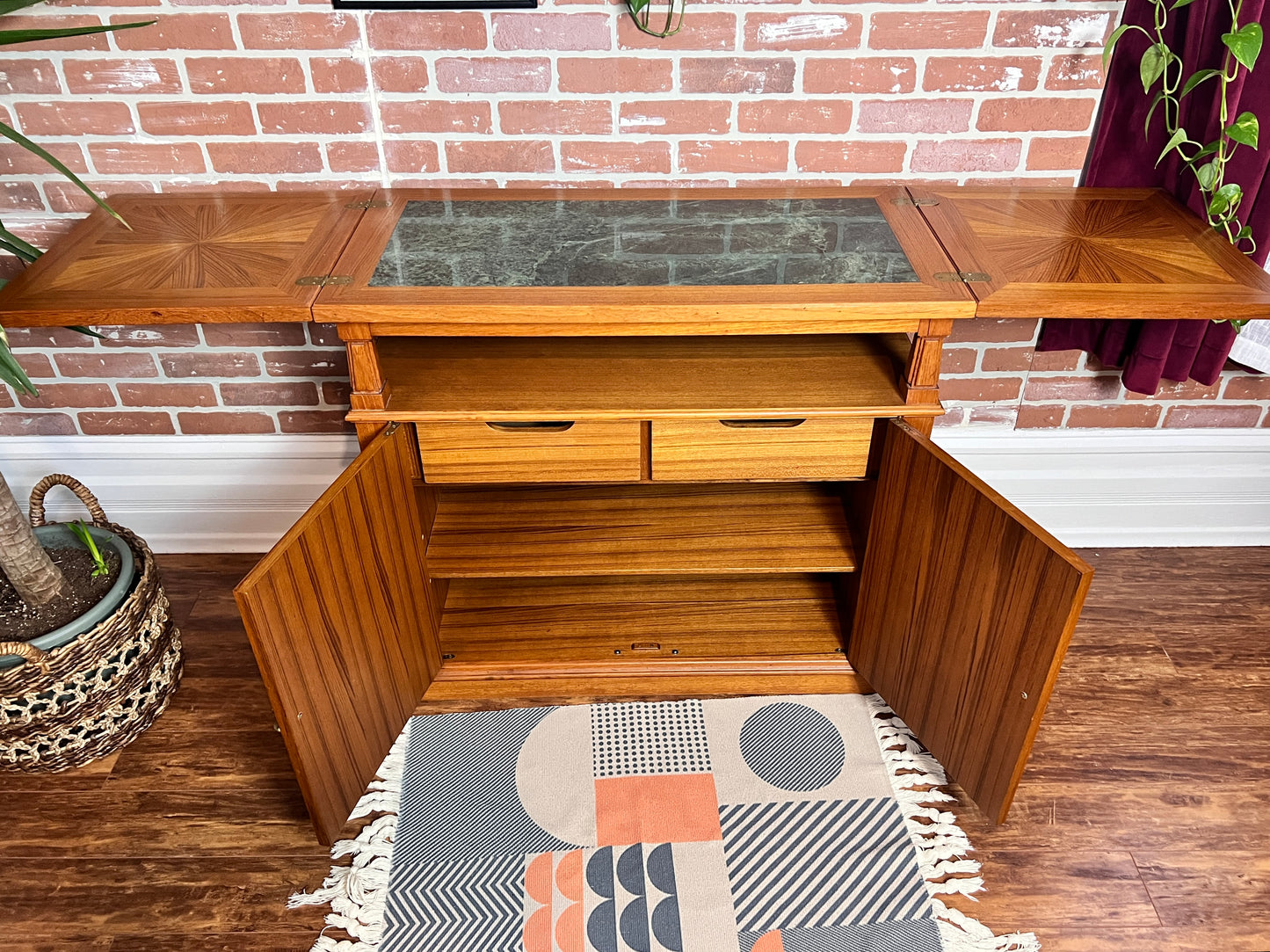 The Mai Tai Teak Bar Cabinet