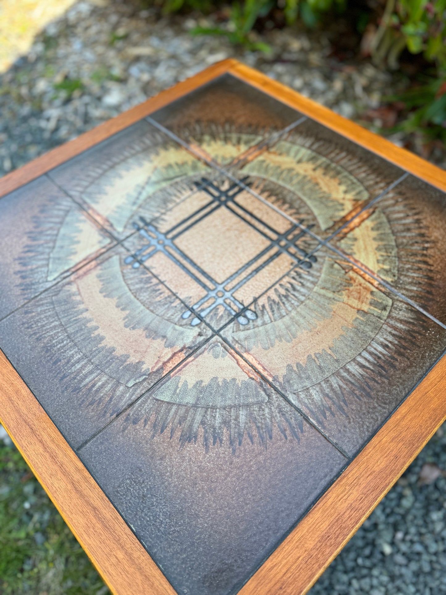Johannes Anderson Danish Teak Tile Coffee Table