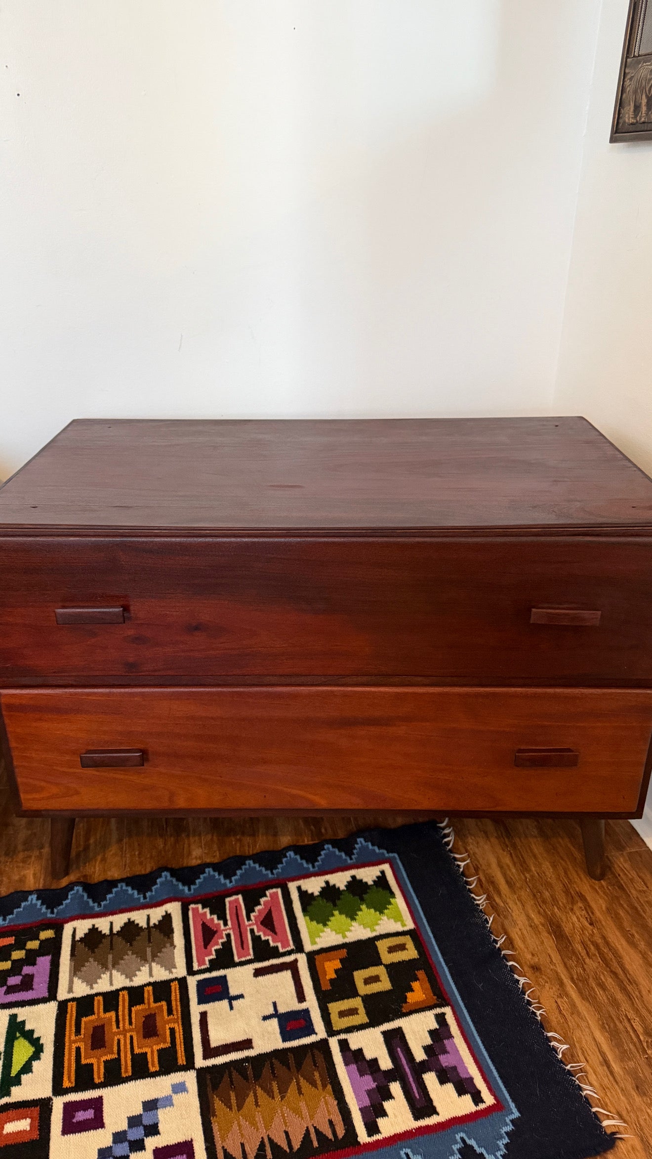 Vintage Restored Solid Walnut Wood Bedside Tables