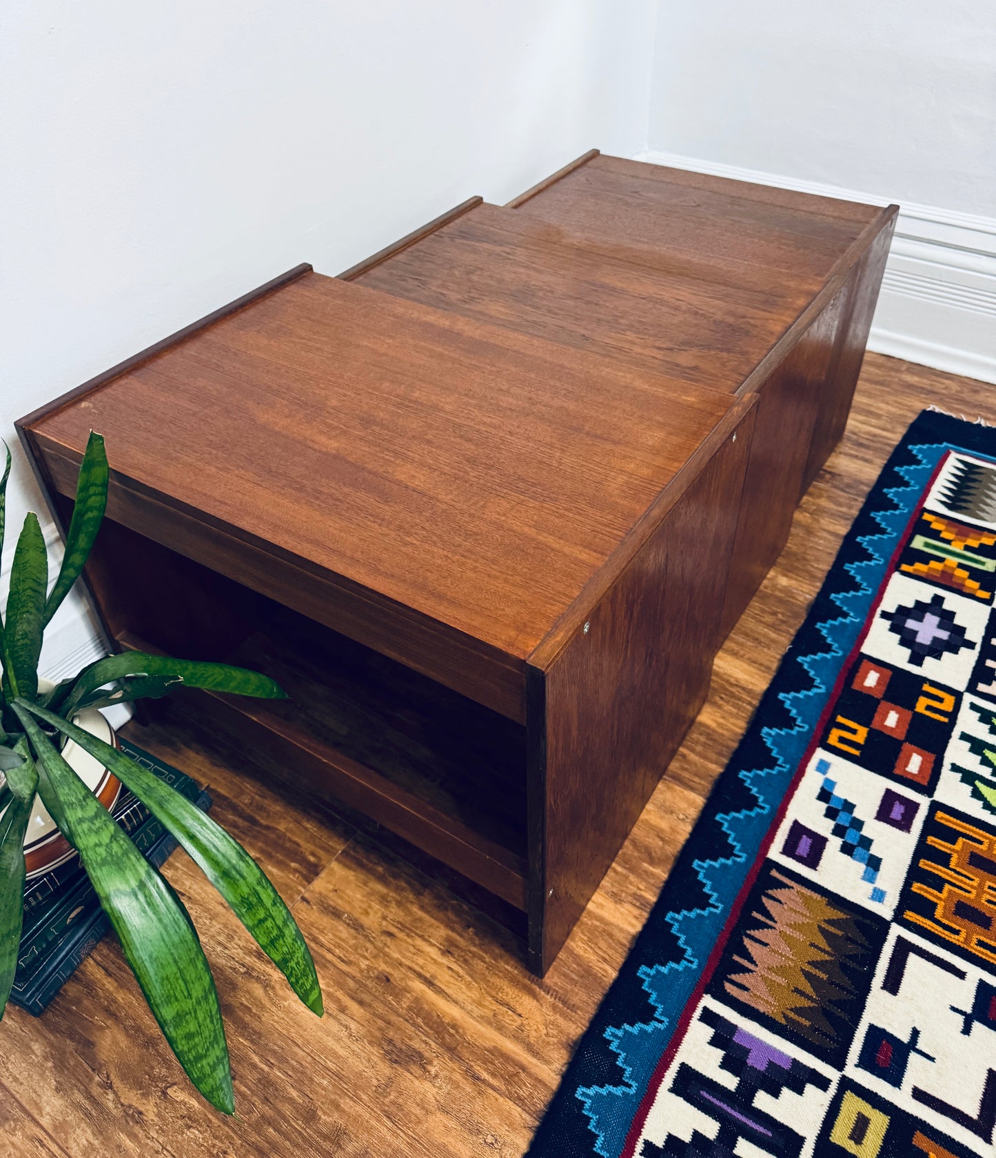 Vintage Modular Teak Stackable Tables