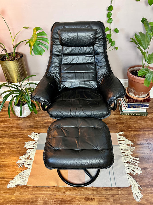 The Black Stallion Recliner & Ottoman