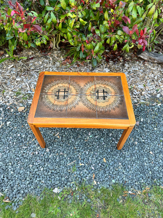 Johannes Anderson Small Signed Teak Tile Coffee Table