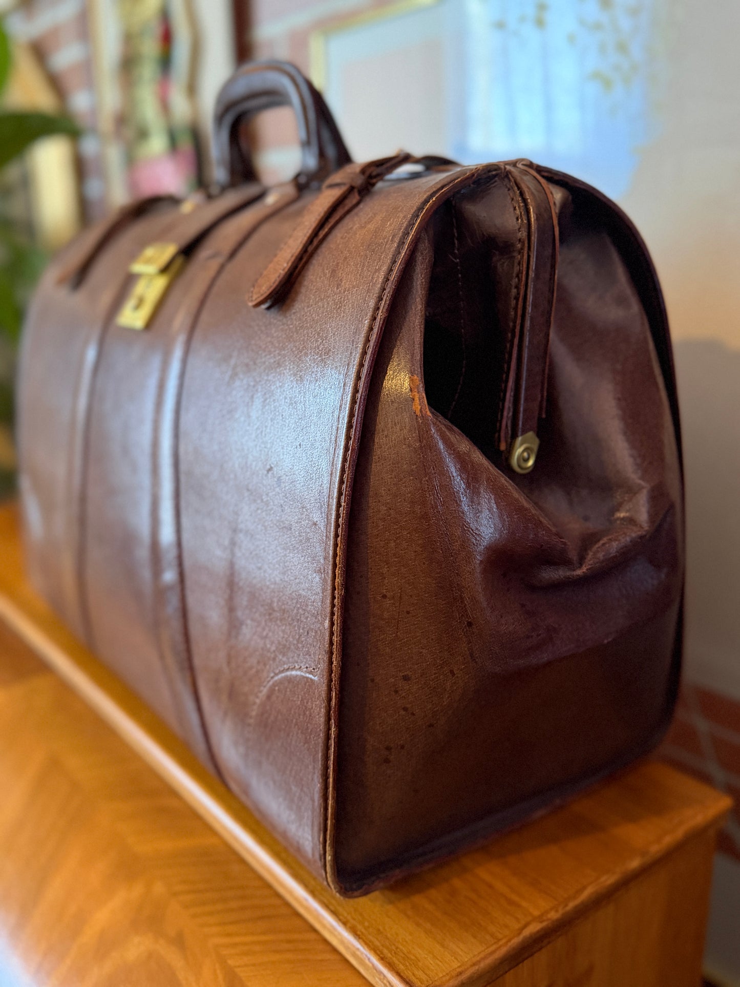 Vintage Brown Leather Doctor’s Bag