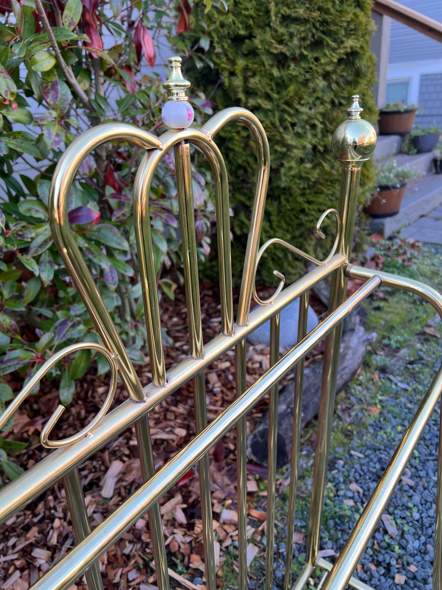 Vintage Brass Shoe Rack