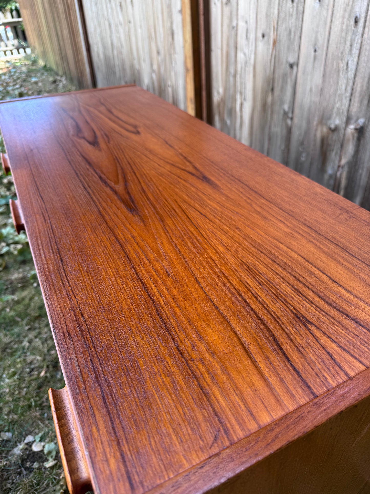 Vintage MCM Teak 5 Drawer Desk