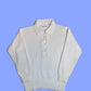 Vintage 80s White Knit Polo Sweater