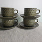 Vintage MCM Wedgwood Stoneware Cups & Saucers