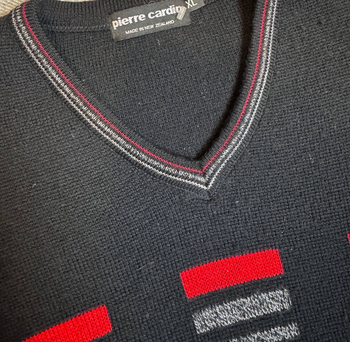 Vintage 80s Black Merino Wool Sweater