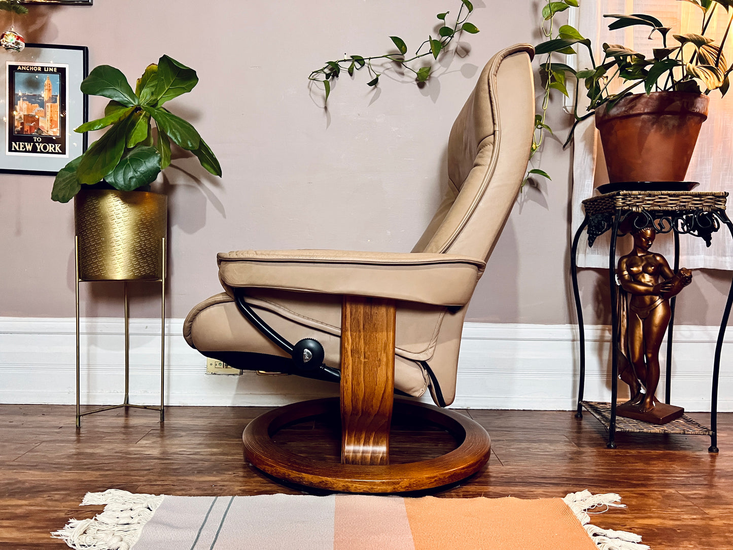 The Ekorness Stressless Recliner Chair & Ottoman