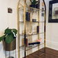 Vintage Arched Brass Etagere Shelf