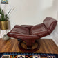 Ekorness Stressless Leather Reclincer Chair & Ottoman