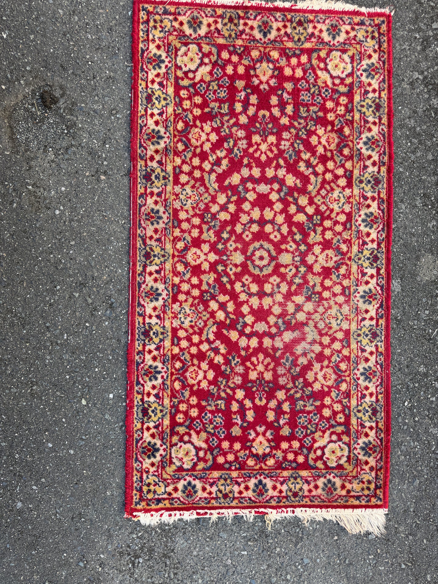 Vintage Small Wool Persian Rug