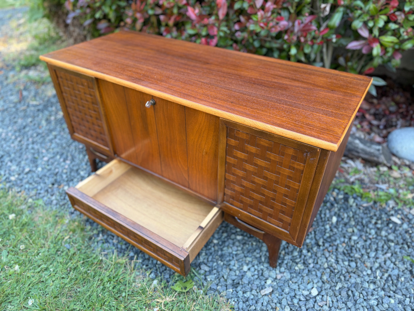 Vintage Walnut Wood Cedar Chest