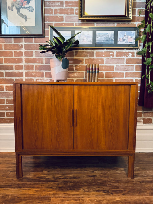 Danish Teak Record Cabinet