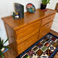 Vintage Solid Pine 6 Drawer Credenza