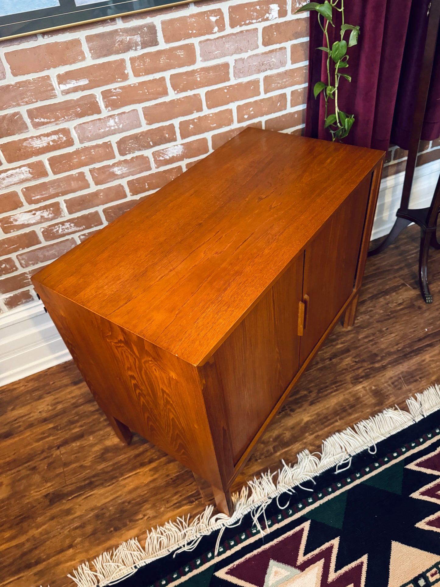 Danish Teak Record Cabinet