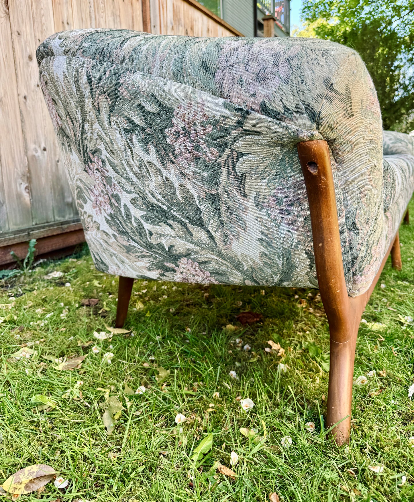 Vintage MCM Walnut Sofa Set