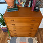 Vintage Teak 6 Drawer Dresser