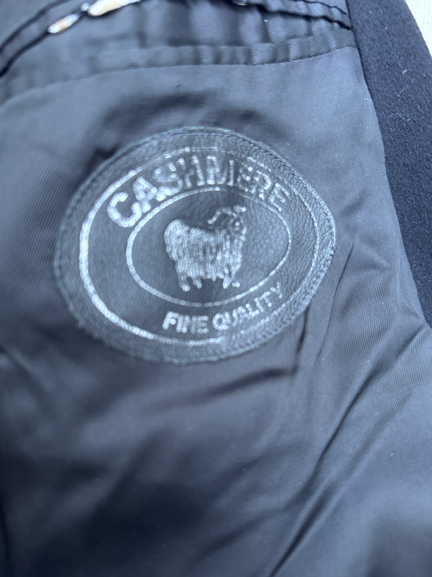 Vintage Black Cashmere Blazer Jacket