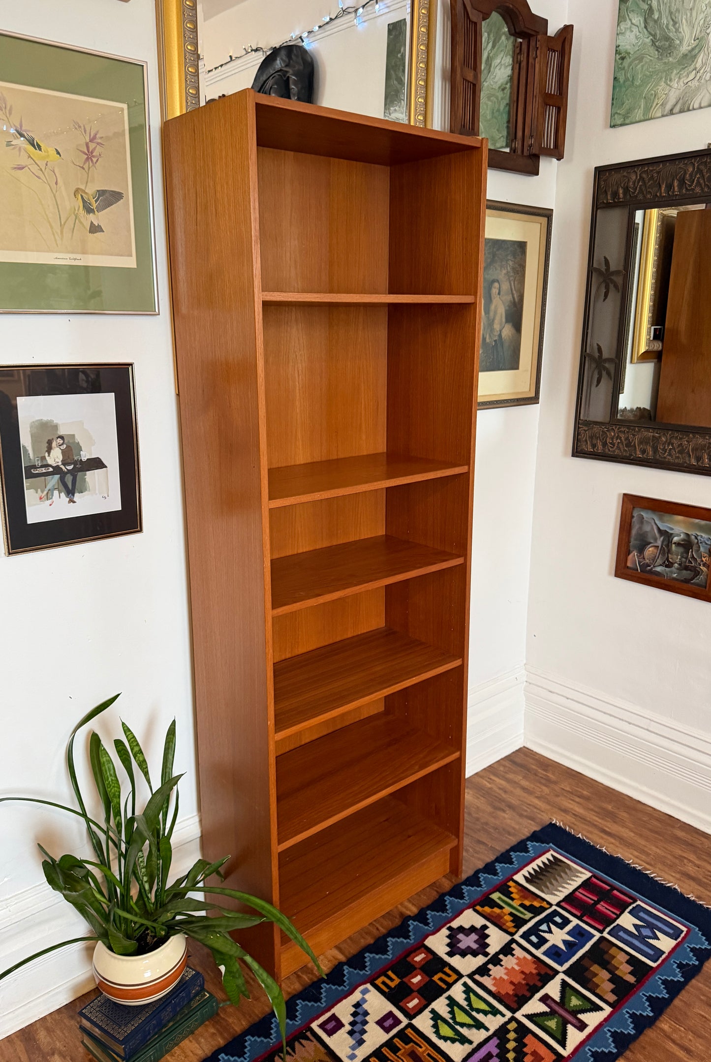Vintage Domino Danish Teak Bookcase