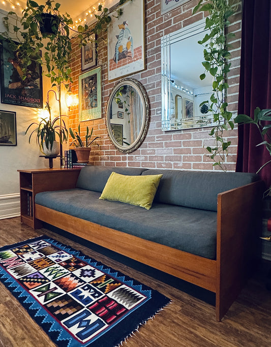 Vintage Teak Sofa Daybed W/ Storage