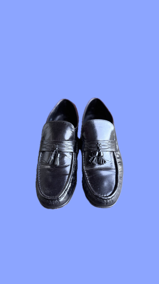 Vintage Black Florsheim Tassel Loafers