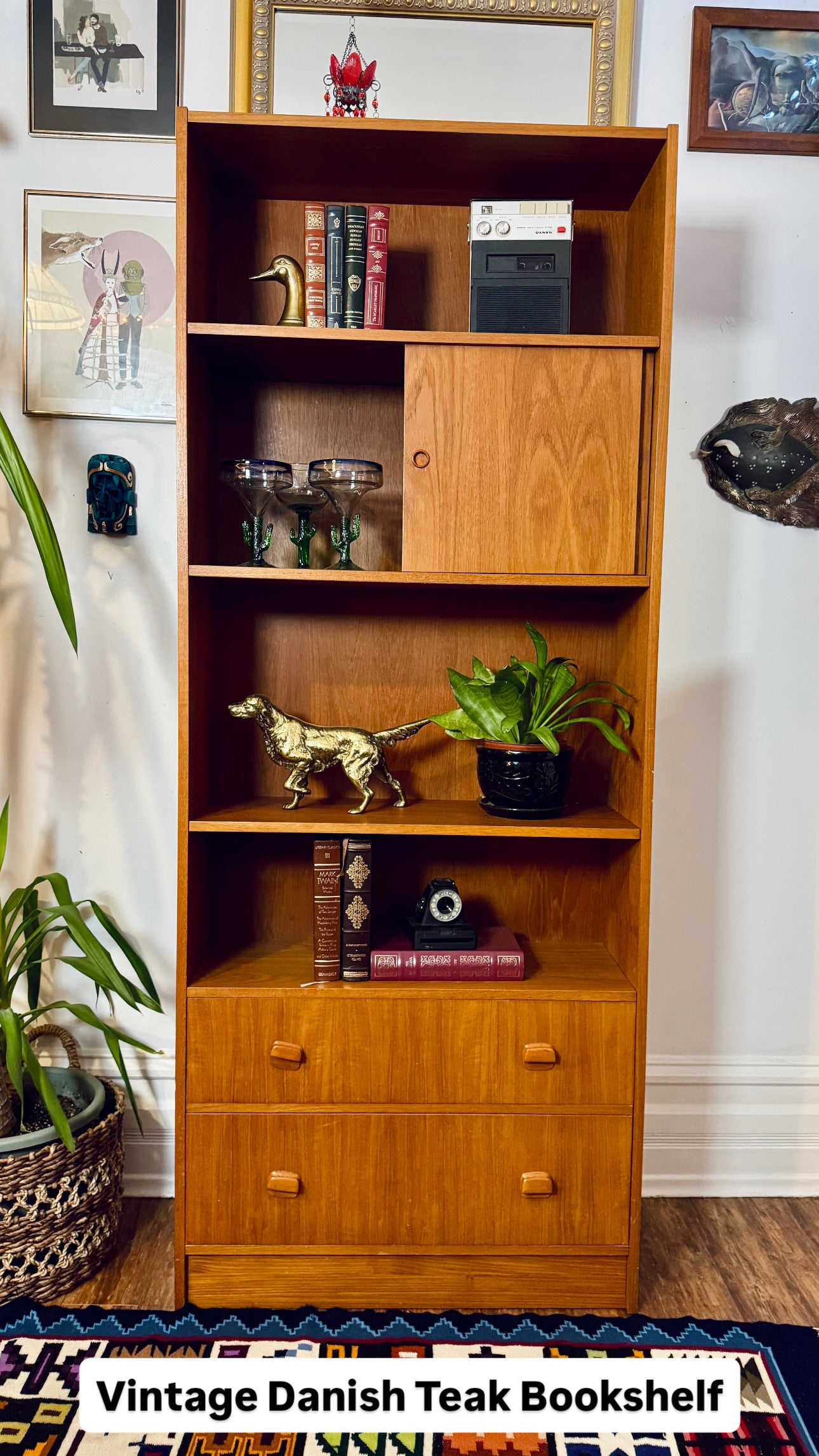Vintage Danish Teak Bookshelf