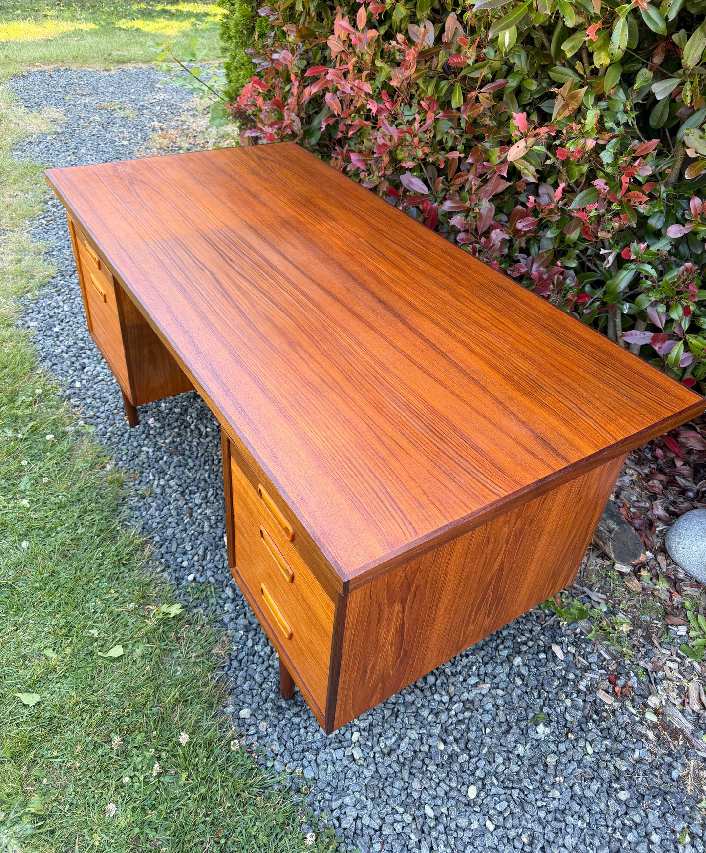 Vintage Executive Teak Desk
