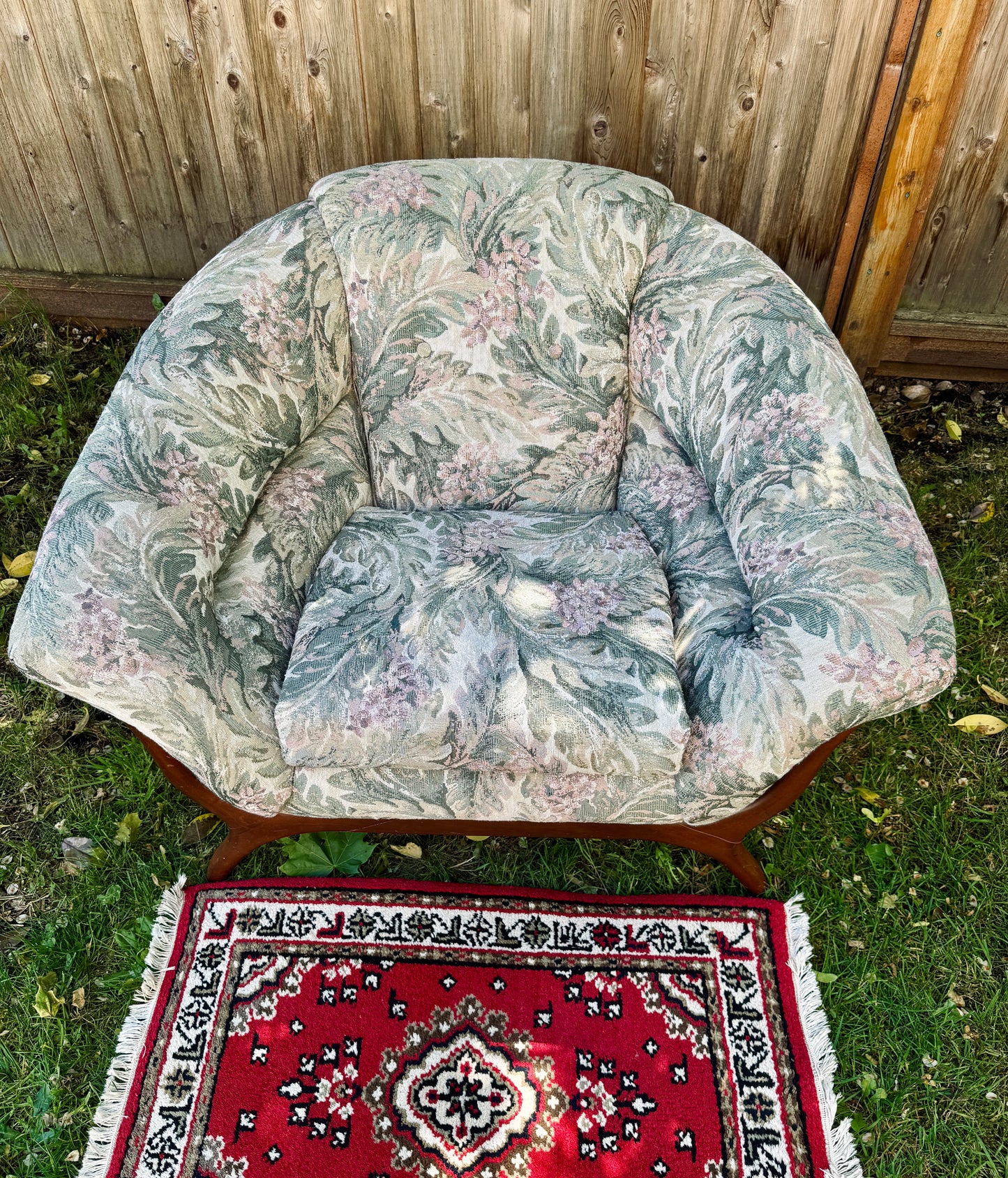 Vintage MCM Walnut Sofa Set