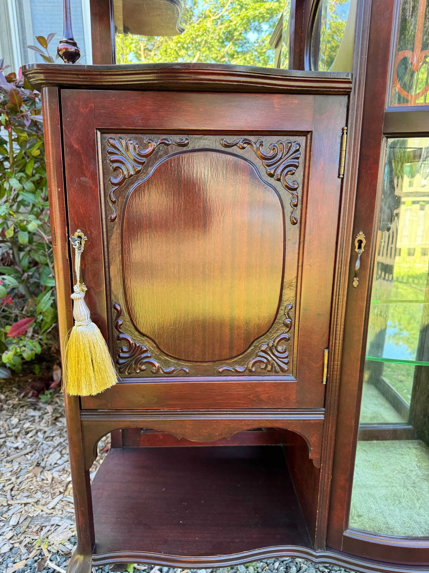 Stunning Antique Mahogany Music Cabinet