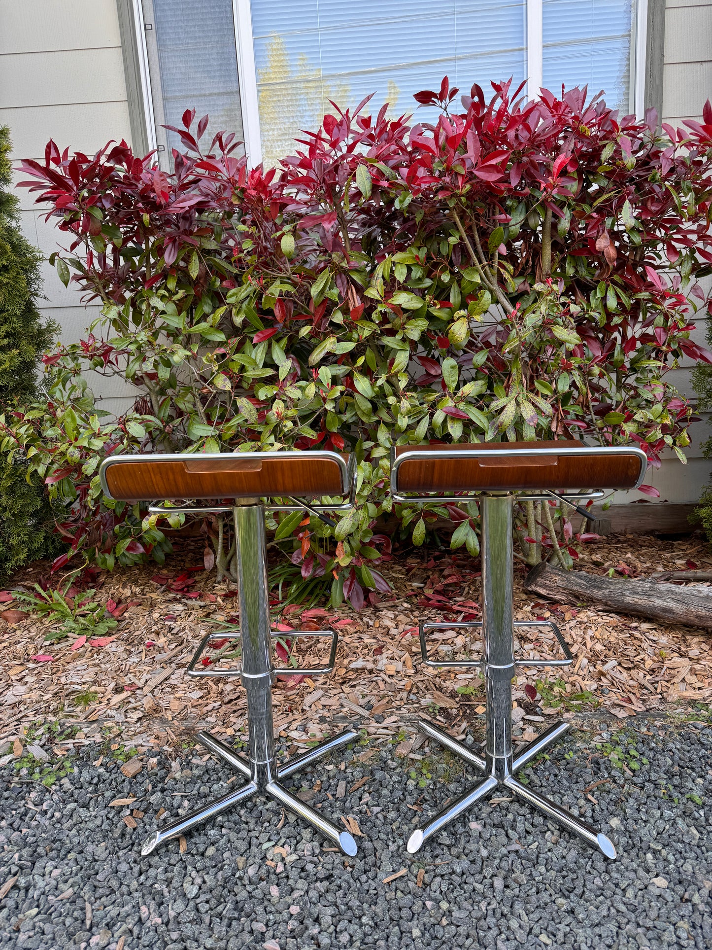 The Bentwood & Chrome Stools
