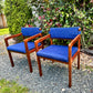 Vintage Solid Teakwood Armchairs