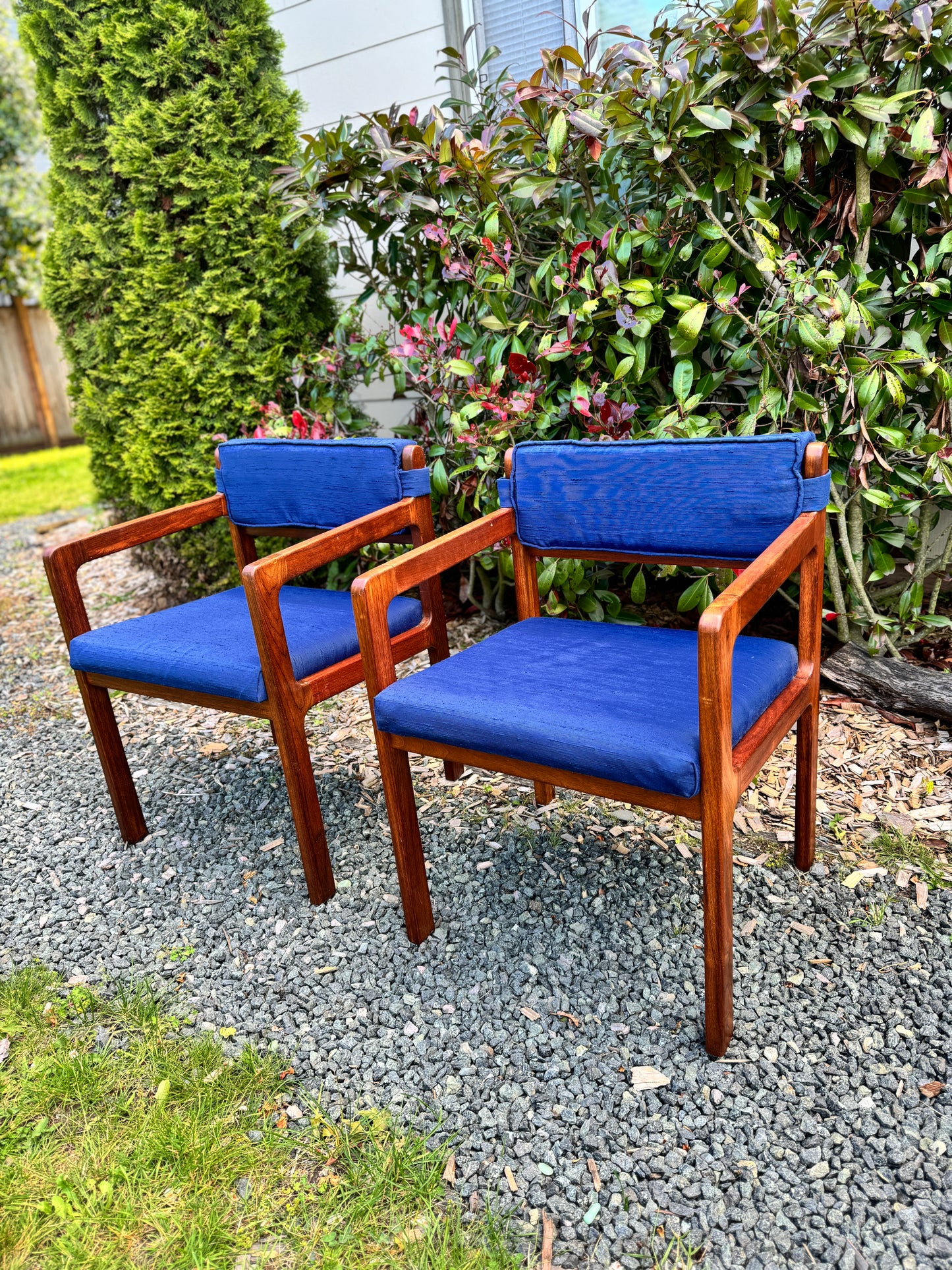 Vintage Solid Teakwood Armchairs