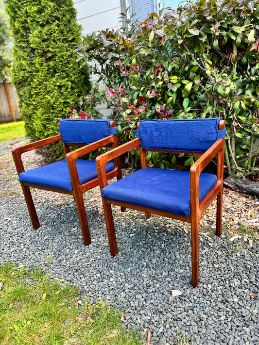Vintage Solid Teakwood Armchairs