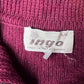 Vintage 70s Ingo Burgundy Wool Zip Cardigan